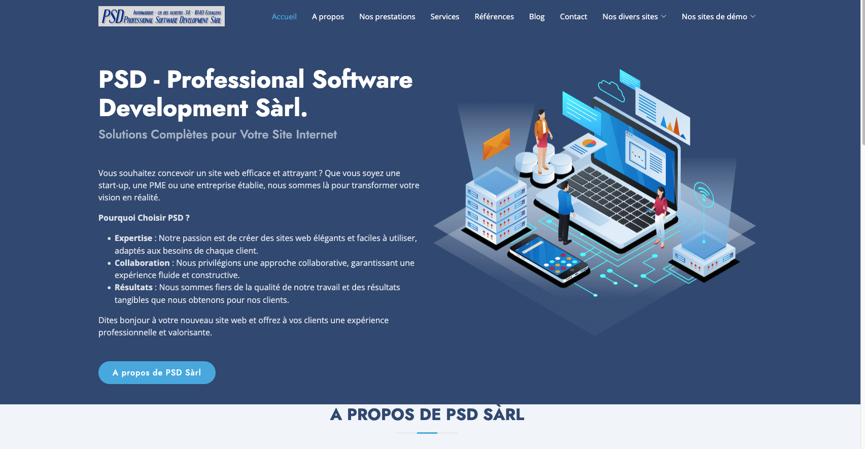Nouveau site psd.ch avec OctoberCms